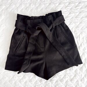 Zara Suede Paperbag Shorts